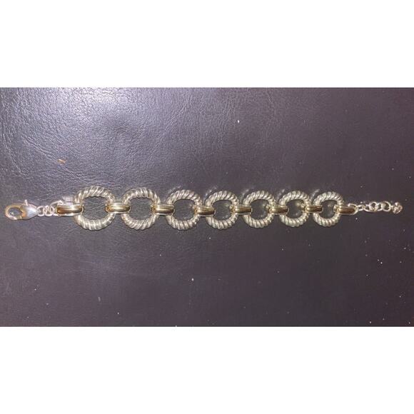 Brighton Bracelet Kindred Link Two Tone with Lobster Claw Clasp adjustable 8.50" - Picture 3 of 9